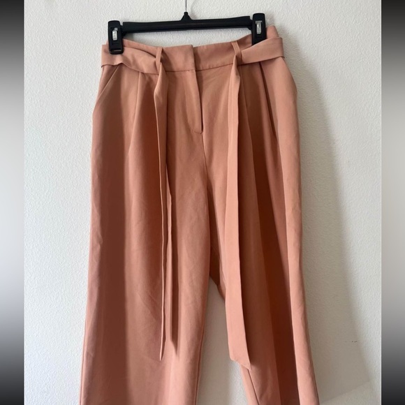 ASOS High rise Tie waist Side Wide leg Fitted Pants Size US 7 - Picture 6 of 7